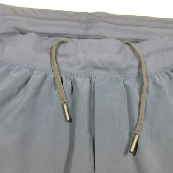 lululemon mens solid navy w black crotch T.H.E. gym training shorts L - Picture 5 of 5
